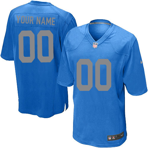 Men's Limited Nike Jersey Blue Alternate - Customized NFL Detroit Lions